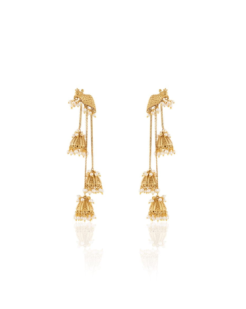 Tota Maina Kashmiri Matte Earrings
