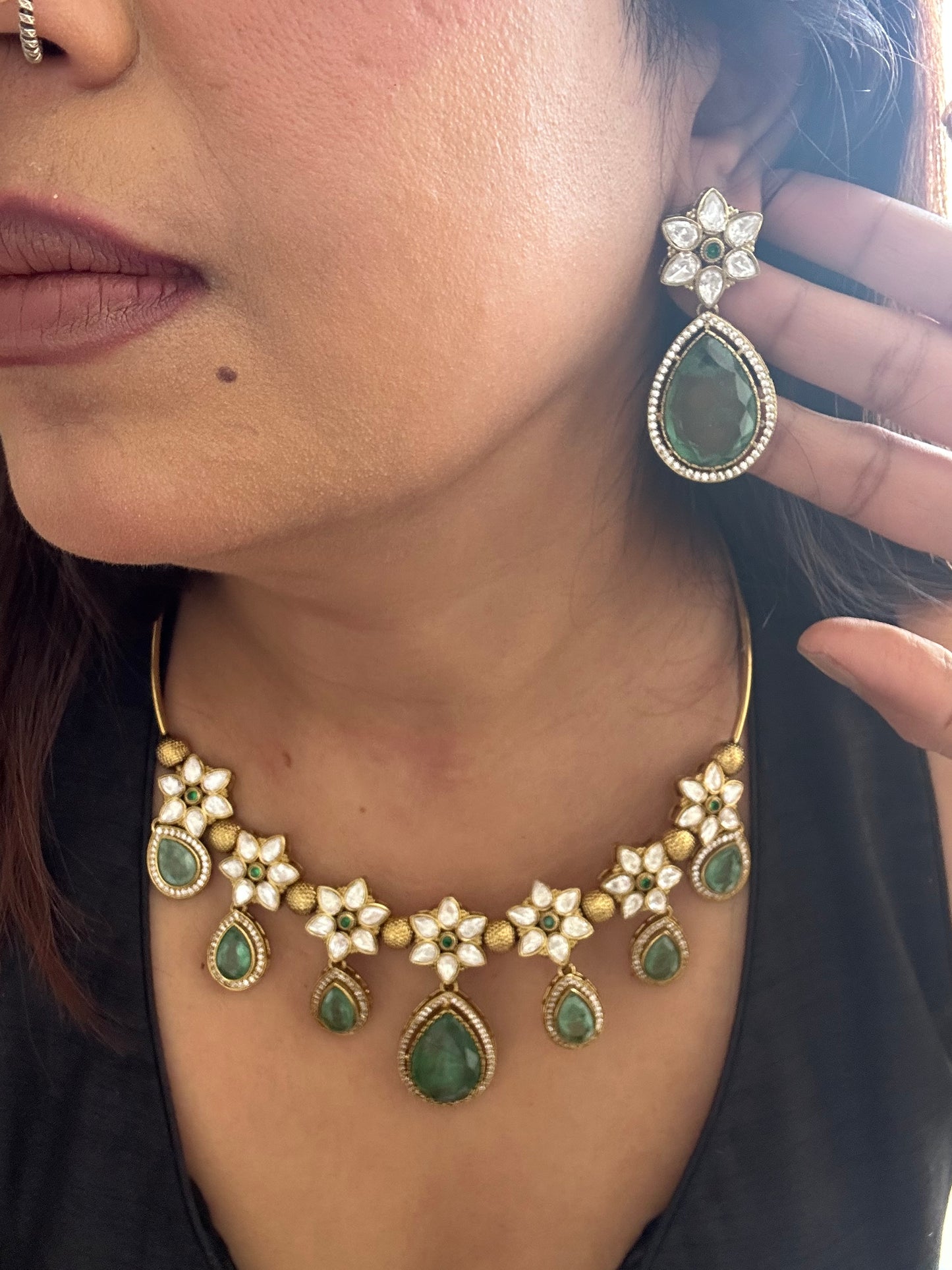 Noorani Mint green Hasli Set