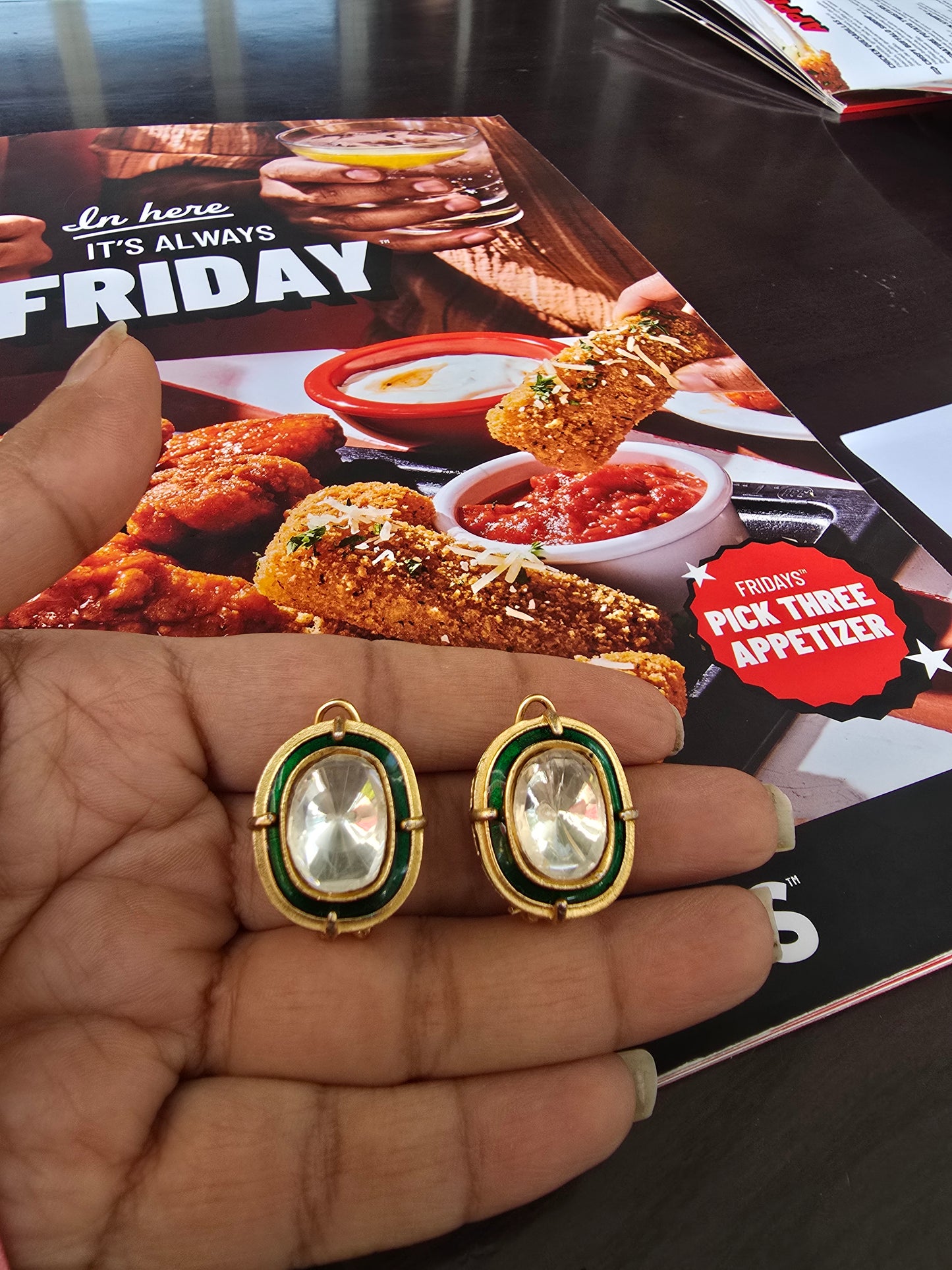 Polki Stud Earrings
