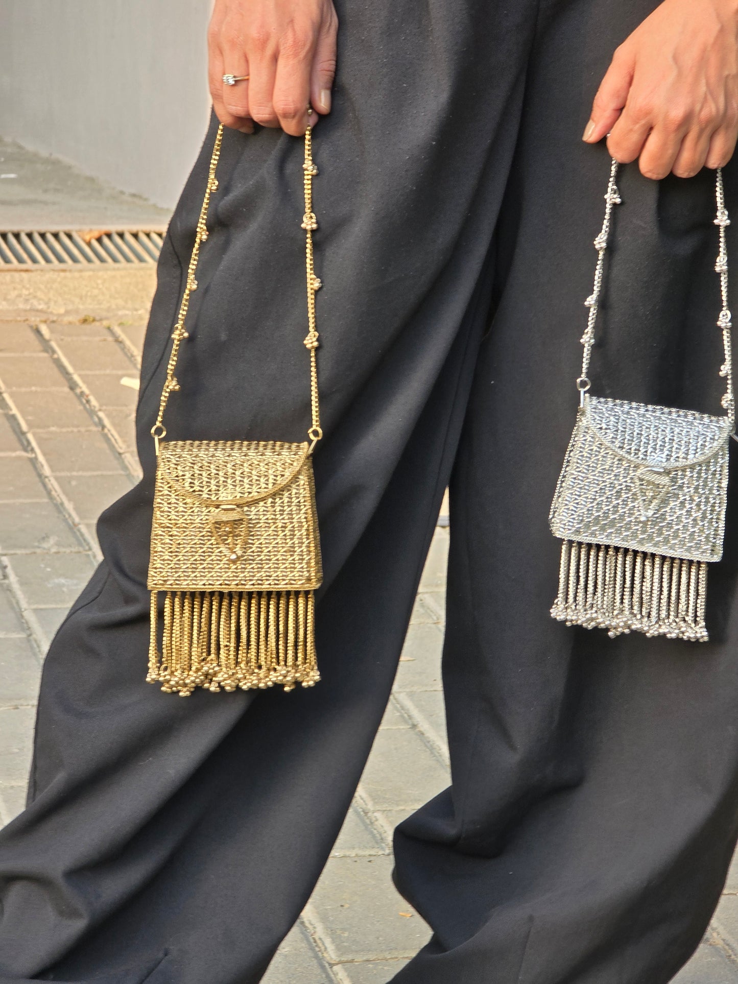 Noor Tassel Minaudière Clutch bag