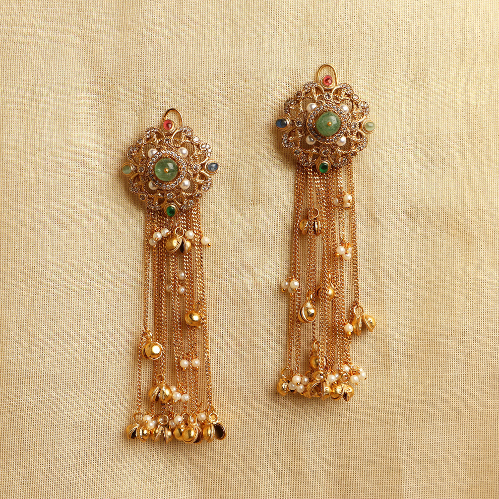Multi Kashmiri Matte Earrings