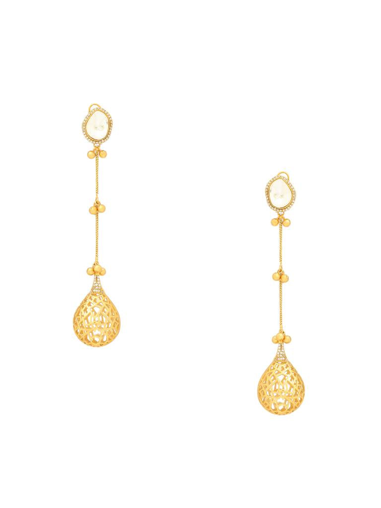 Mohita Temple Ear Jhumka Earrings