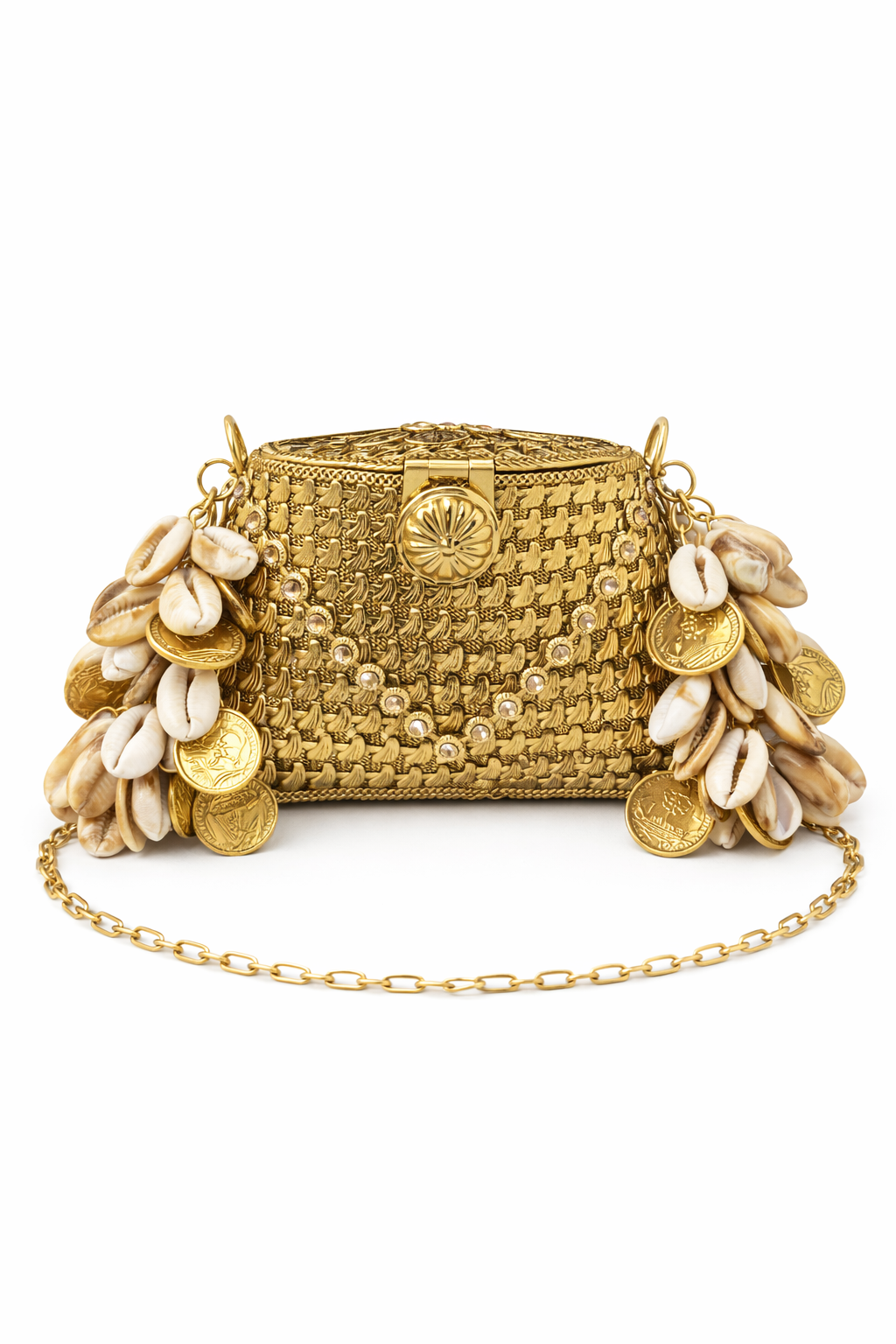 Ziva Cowrie (Shell) Viral Nano Clutch bag-Bridal Accessory