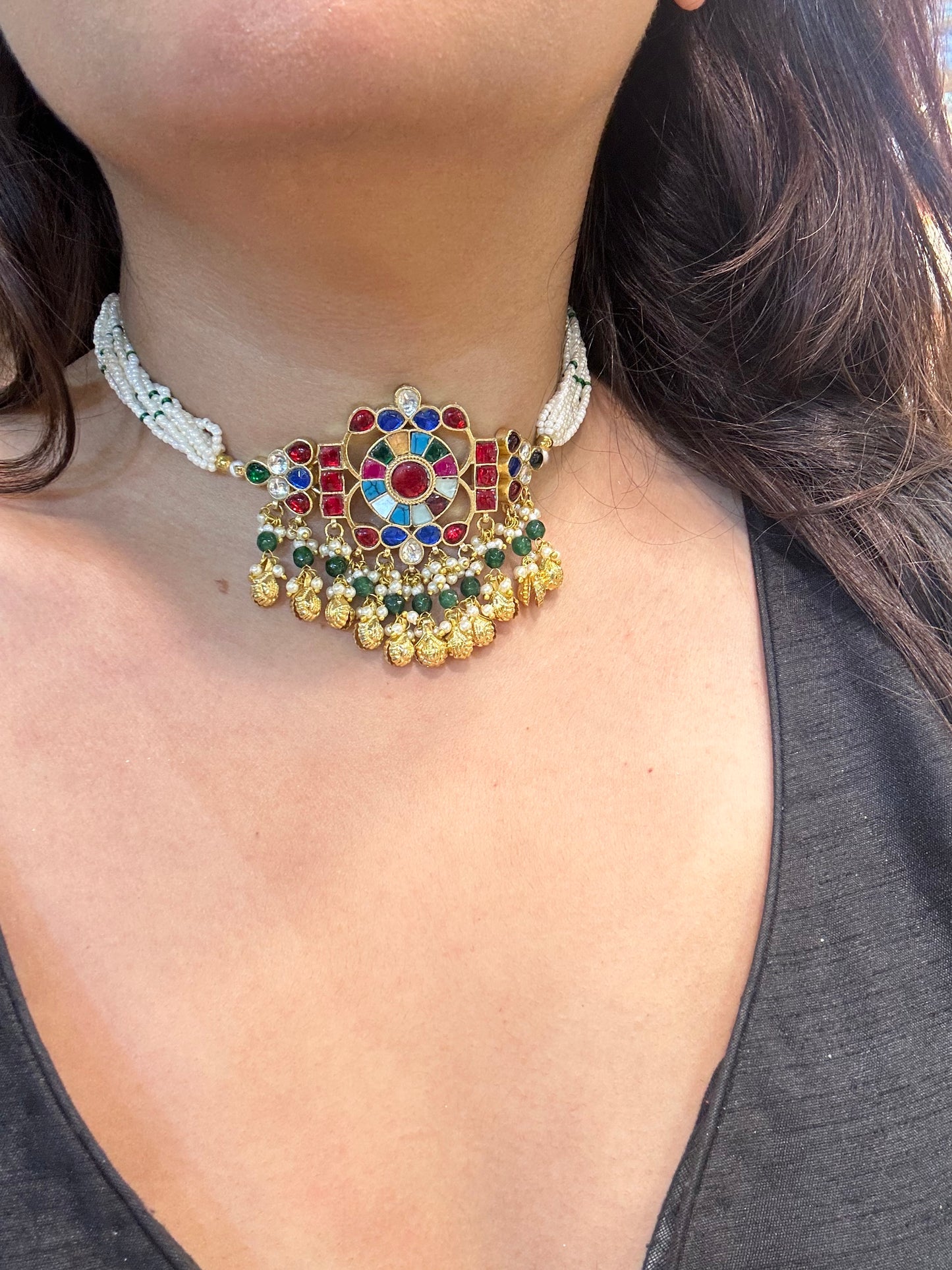 Kundan Navratran Choker Set