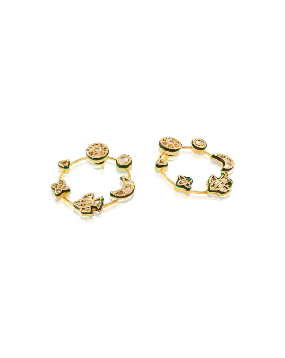Chakravyuh kundan polki Earrings