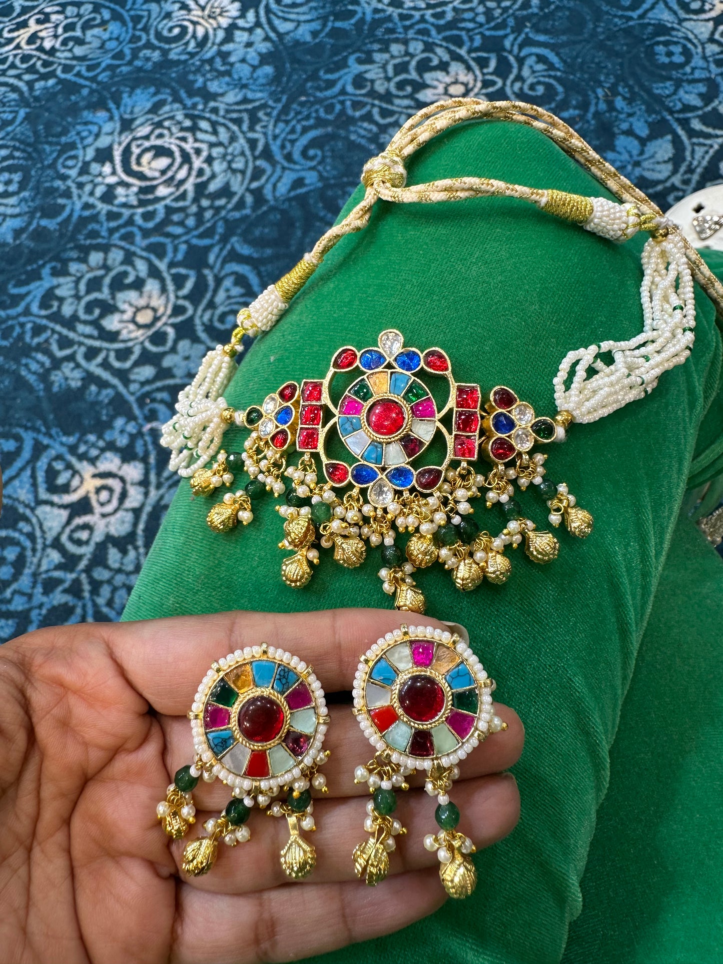 Kundan Navratran Choker Set