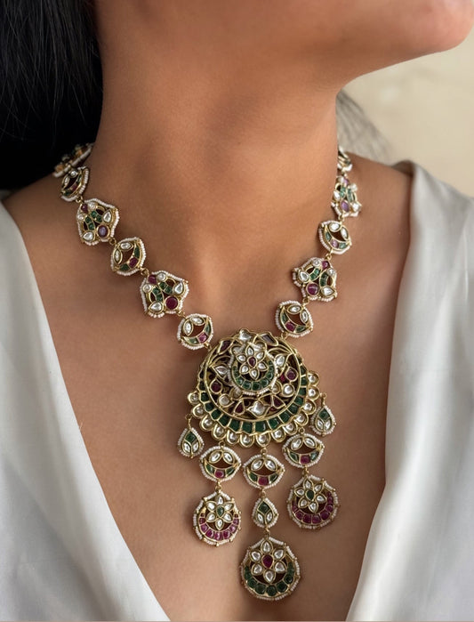 Pareena Jadau Polki Kundan Long Haar