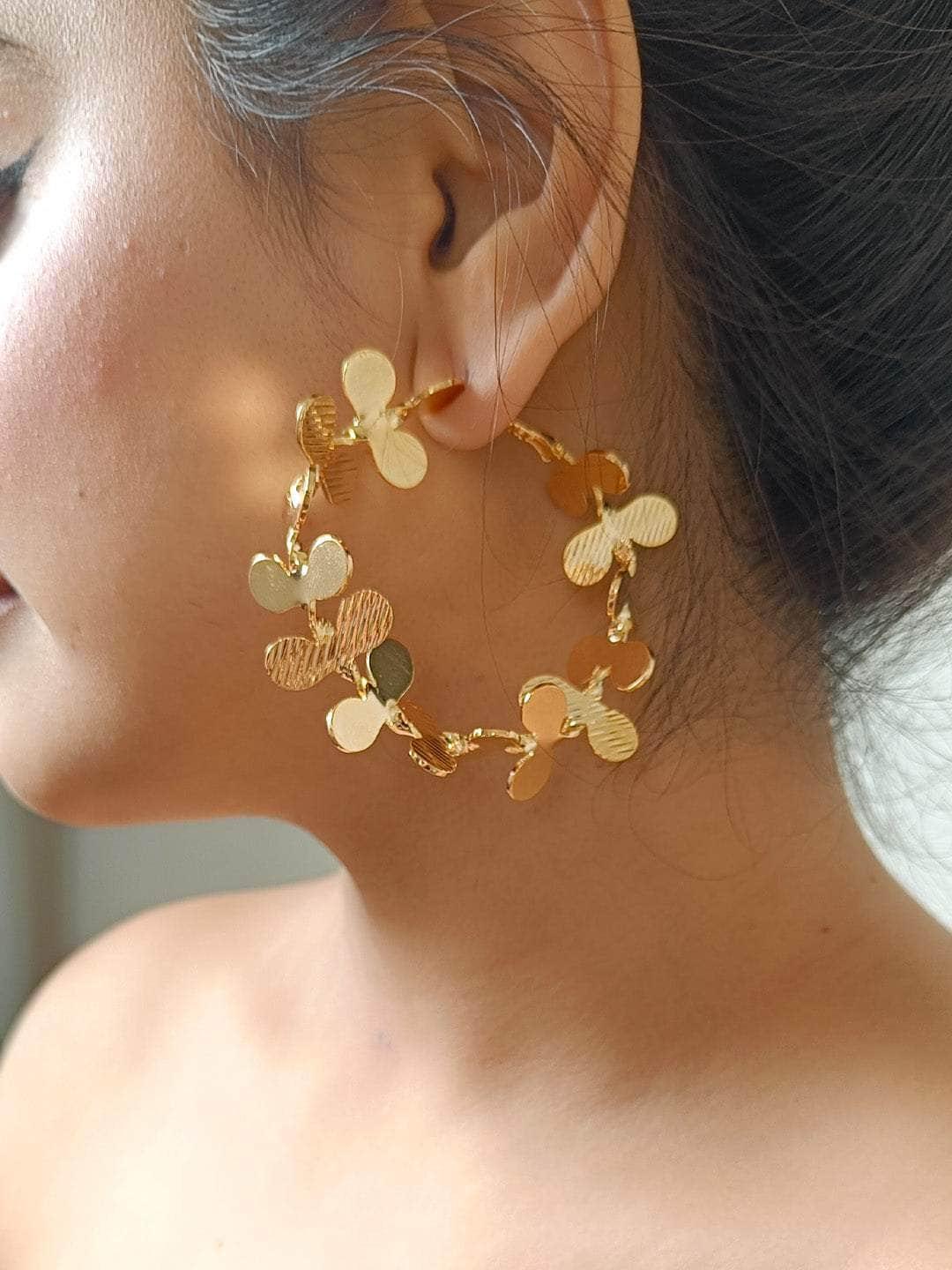 Butterfly Hoop Earrings