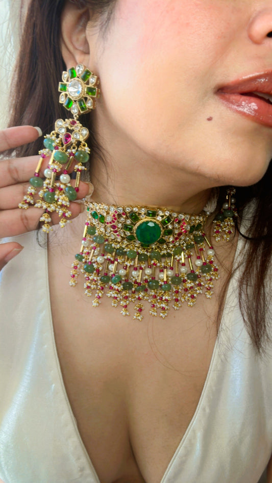 Sabyasachi inspired Begum Jhalar Choker Set