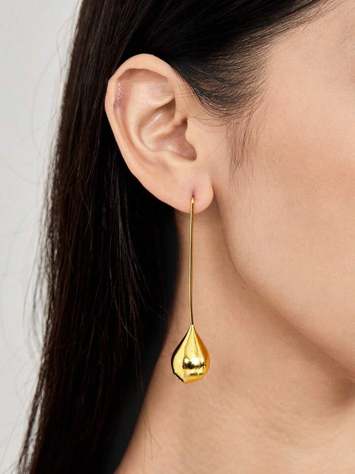 Long water drop earrings