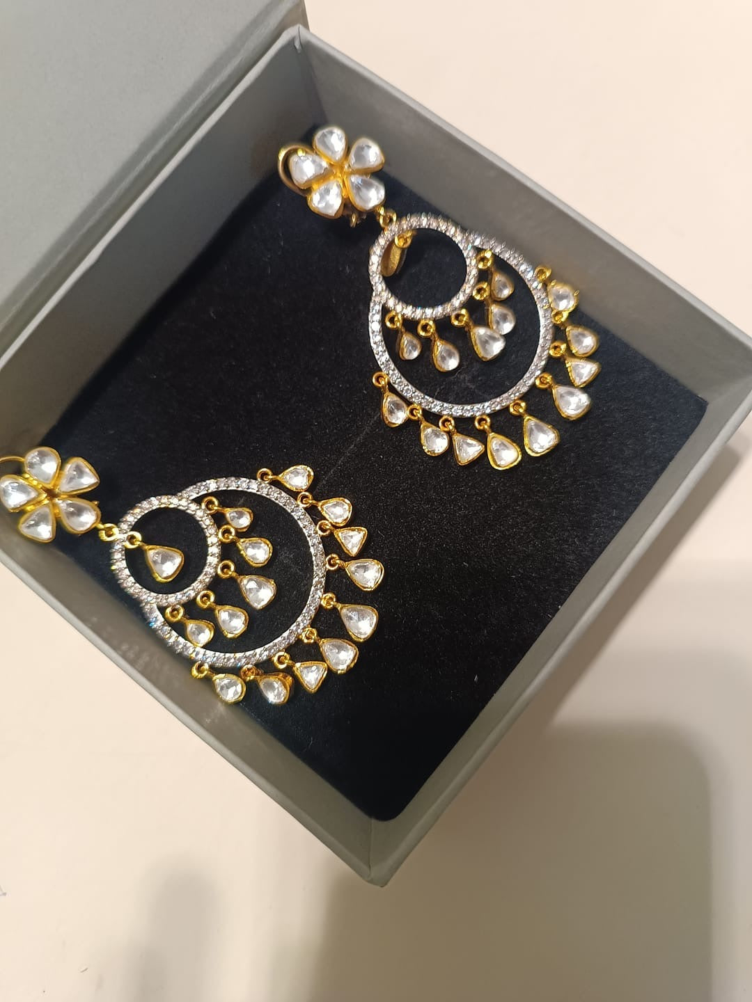 Sitara Polki Chaandbaali Earrings