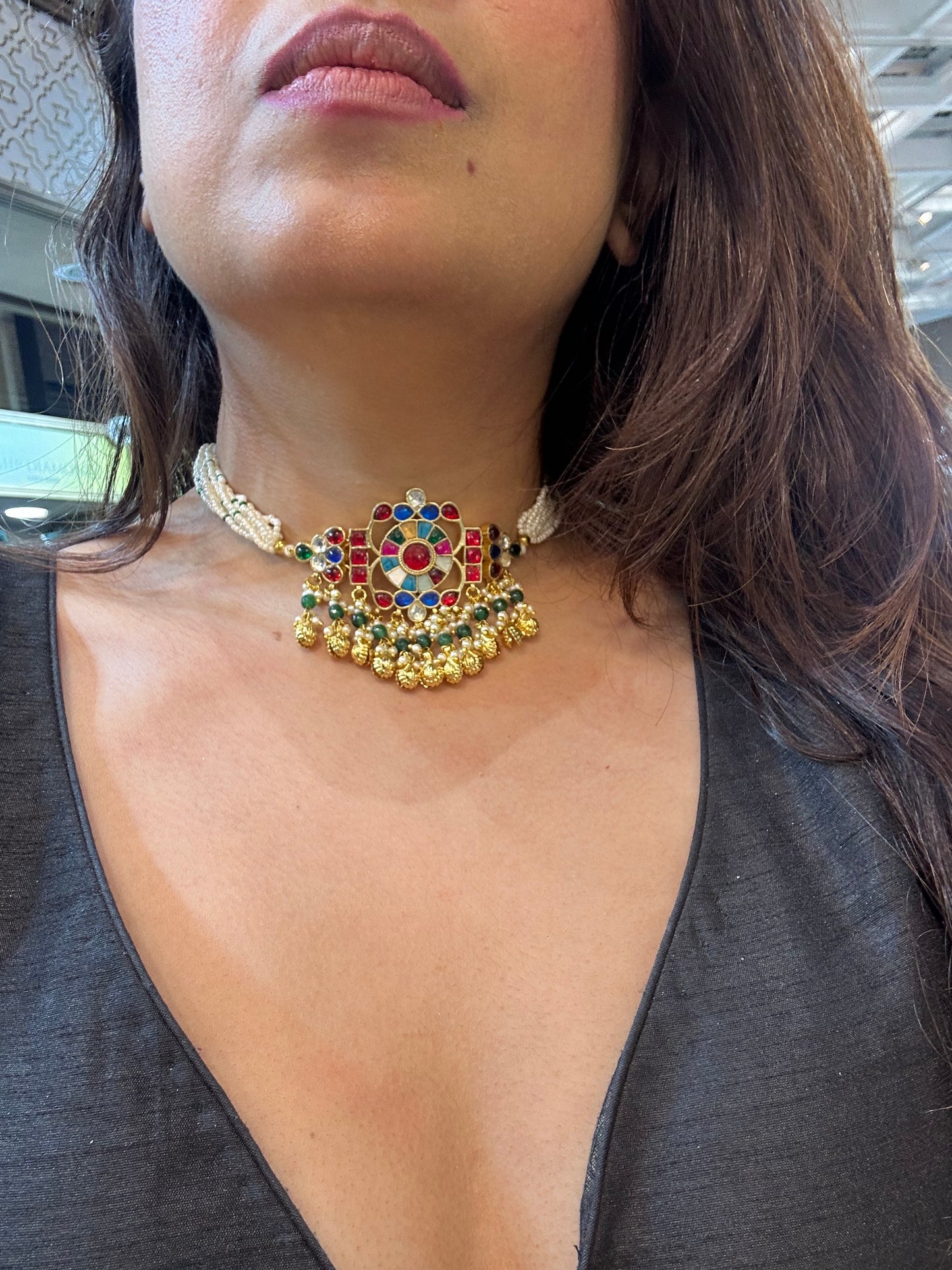 Kundan Navratran Choker Set