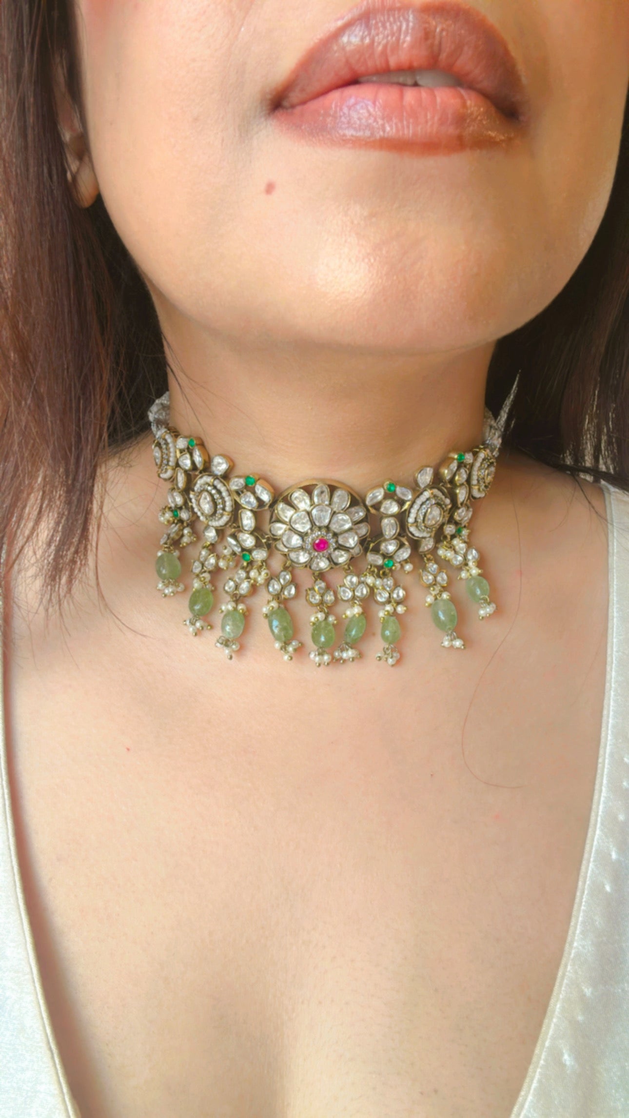 Victorian Kundan Polki Choker Set