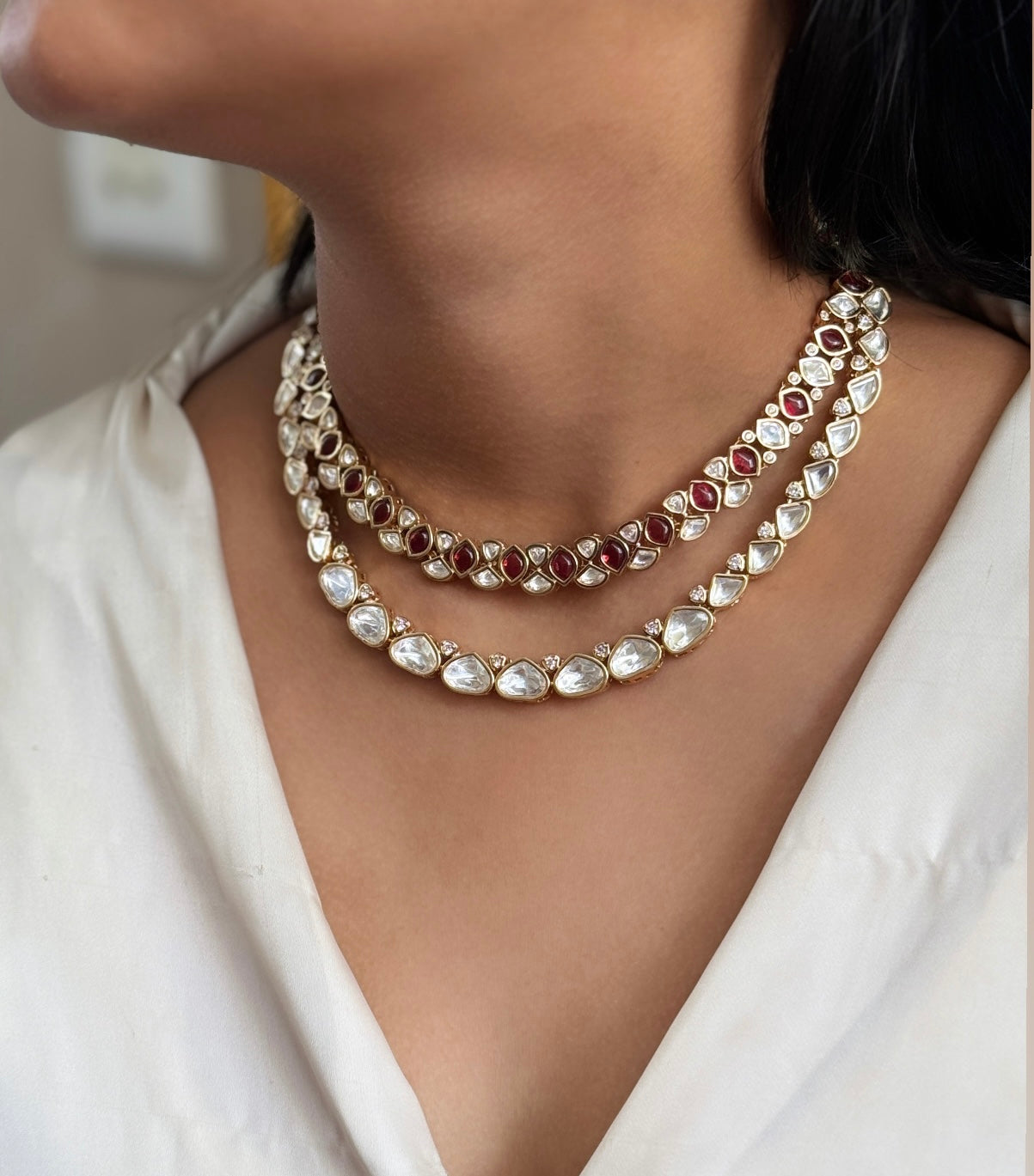 Malhaari Double Layer Necklace Set