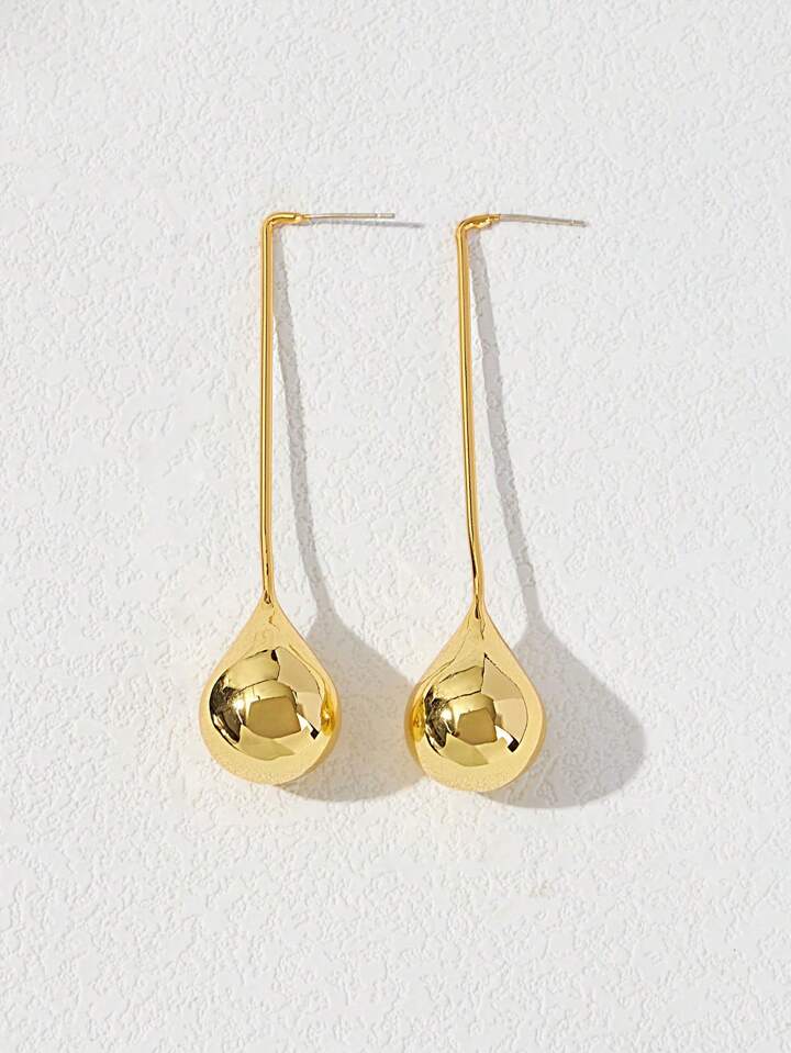 Long water drop earrings