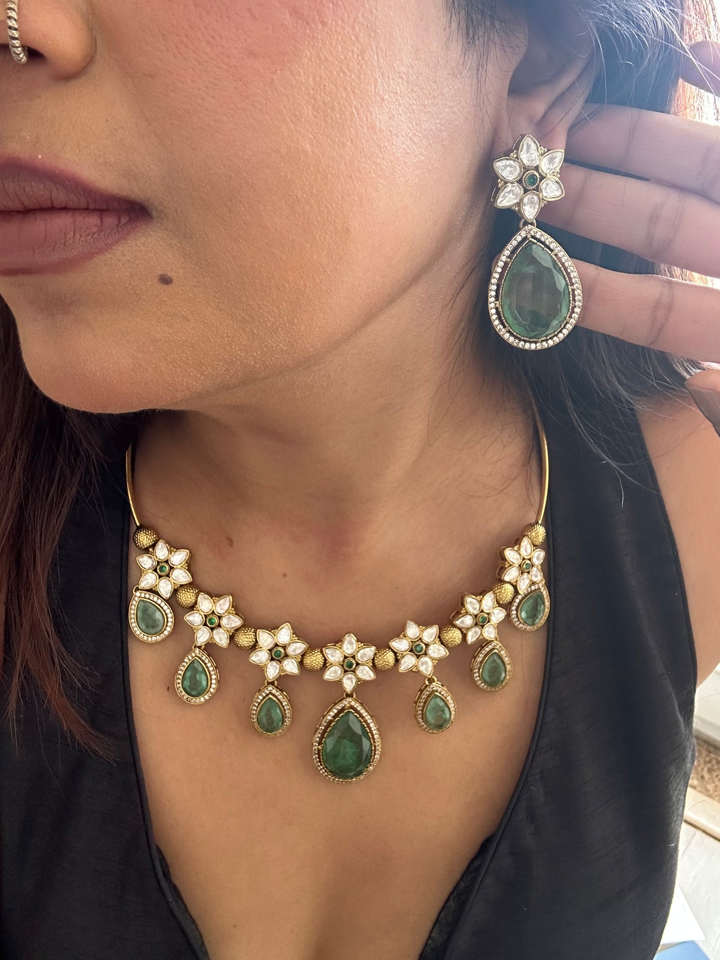 Noorani Mint green Hasli Set