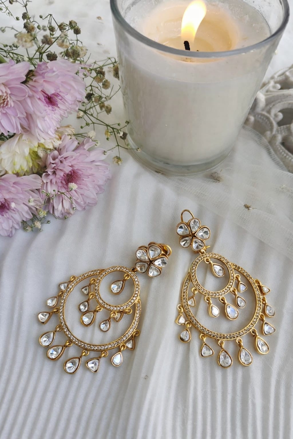 Sitara Polki Chaandbaali Earrings