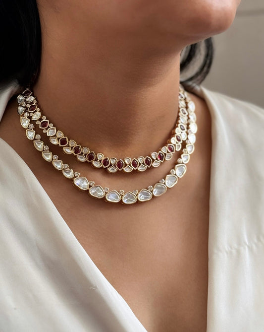 Malhaari Double Layer Necklace Set