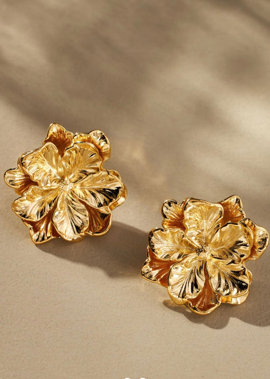 3D Flower Blossom Earrings