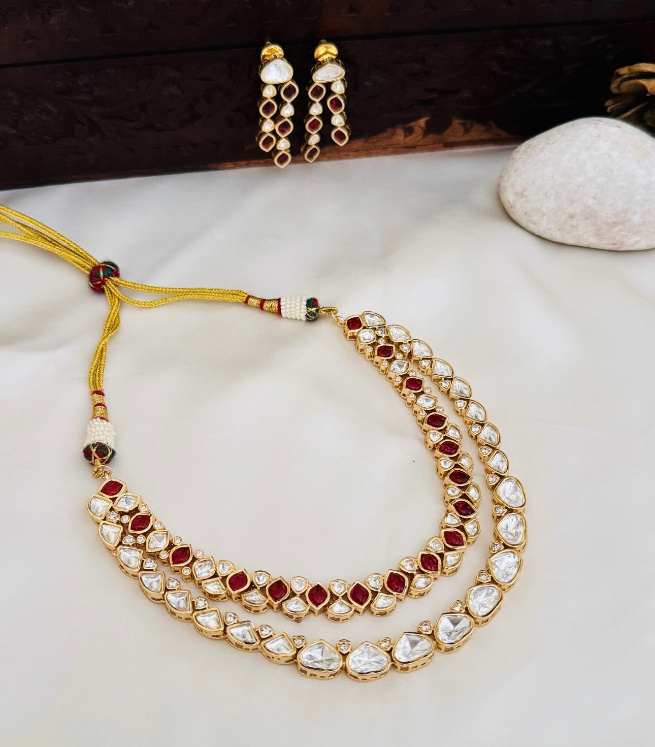 Malhaari Double Layer Necklace Set