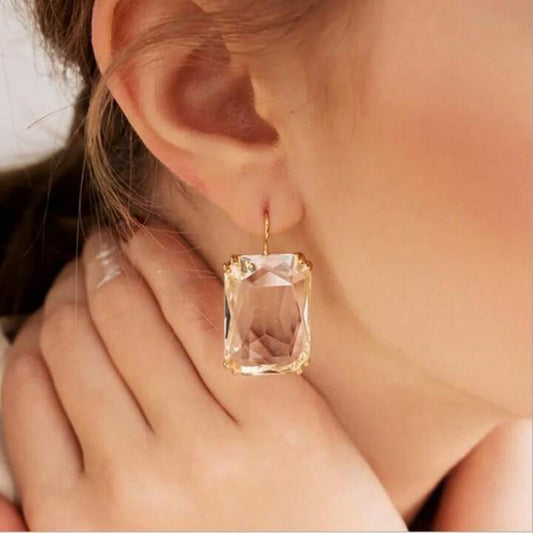 Glass Transparent Drop earrings