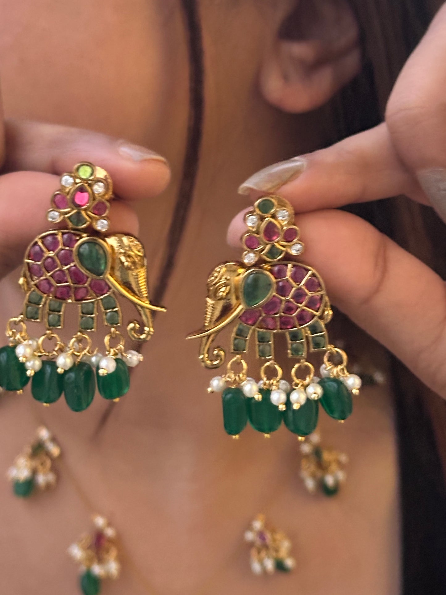 Invisible Chain Necklace Set-Gajanan