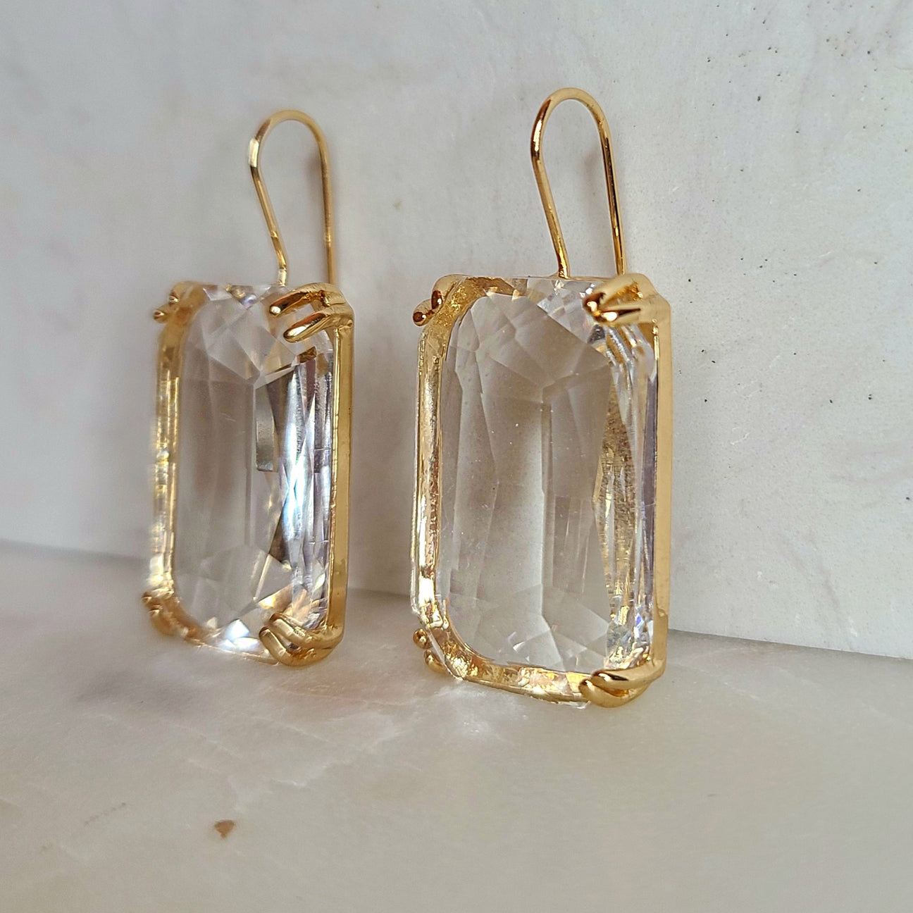 Glass Transparent Drop earrings