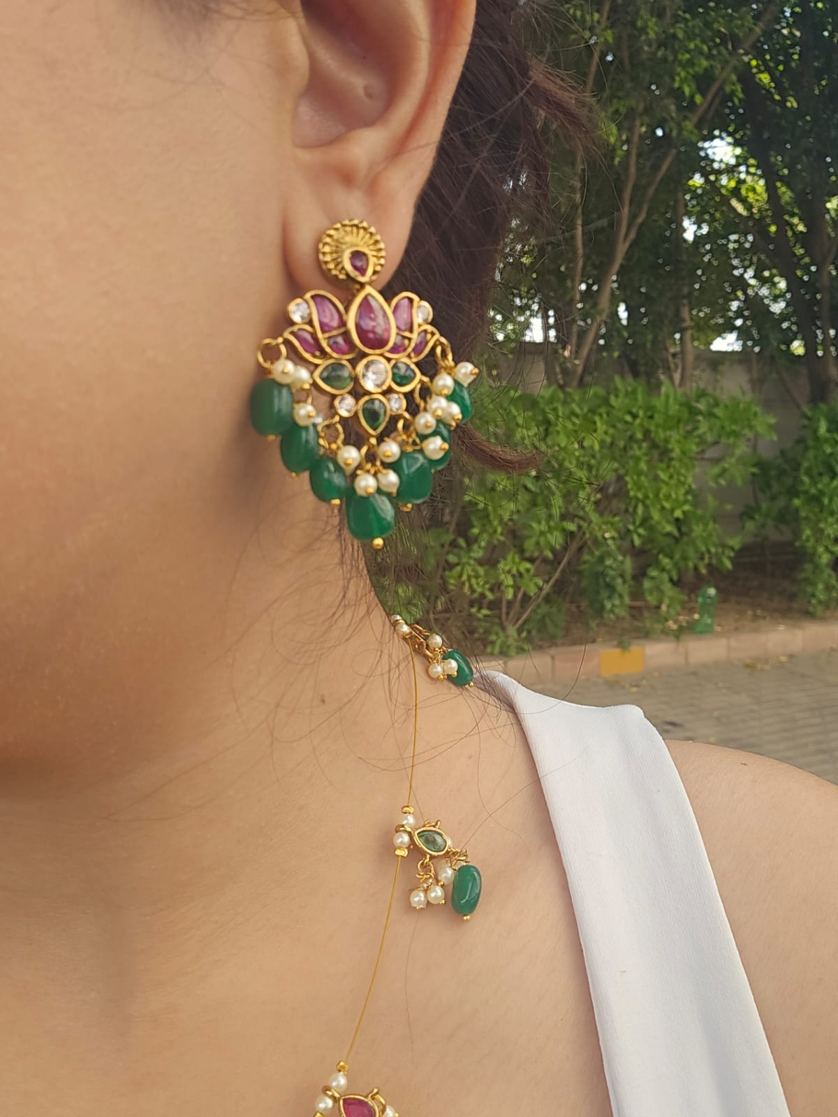 Invisible Chain Lotus Necklace Set
