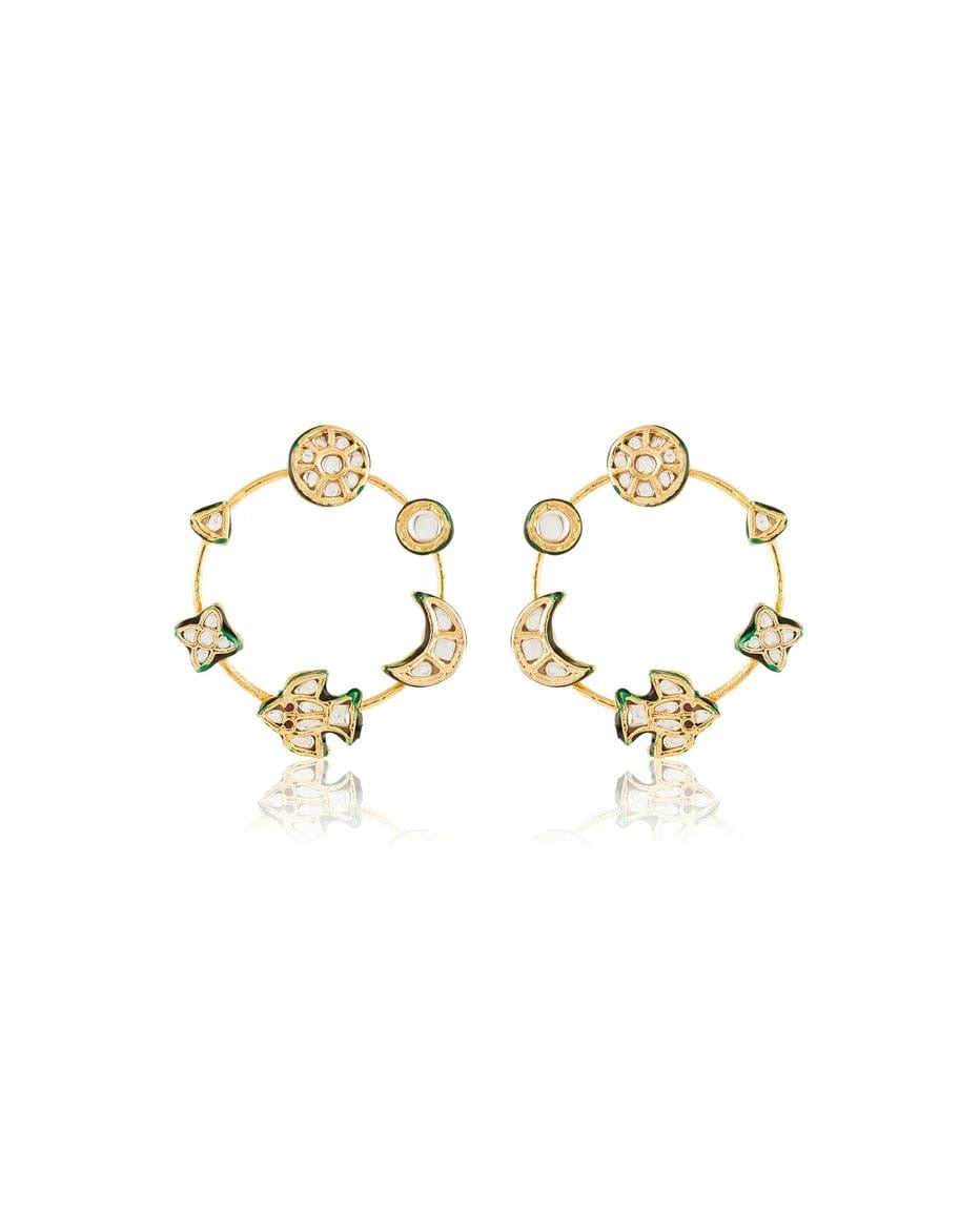 Chakravyuh kundan polki Earrings