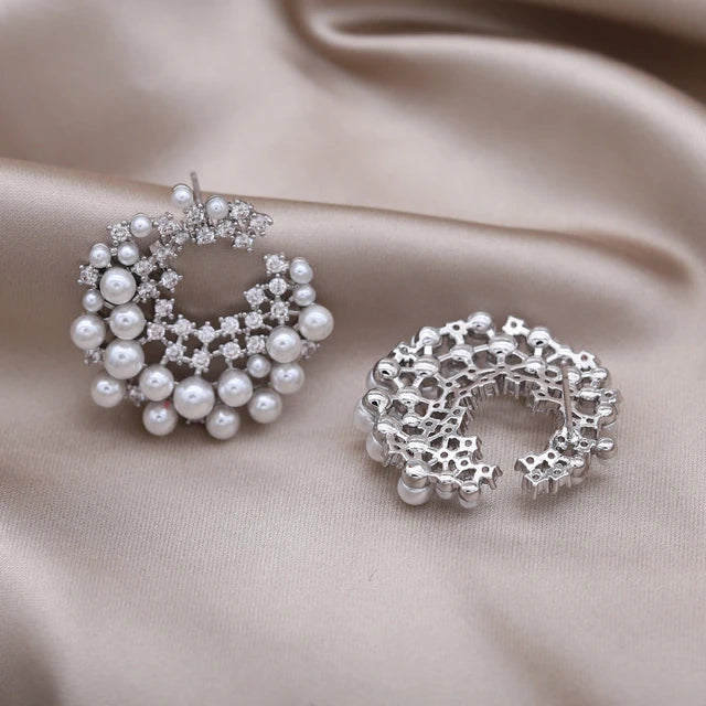 Crescent Pearl Earrings