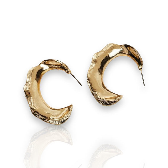 Lunar Luster Crescent Earrings