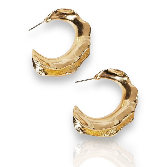 Lunar Luster Crescent Earrings