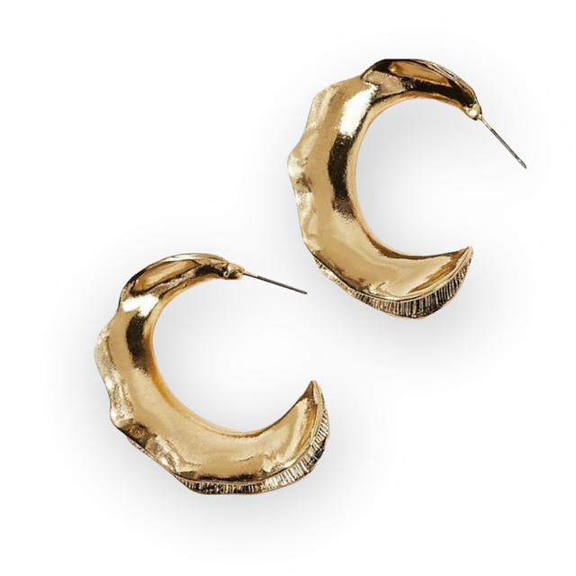 Lunar Luster Crescent Earrings