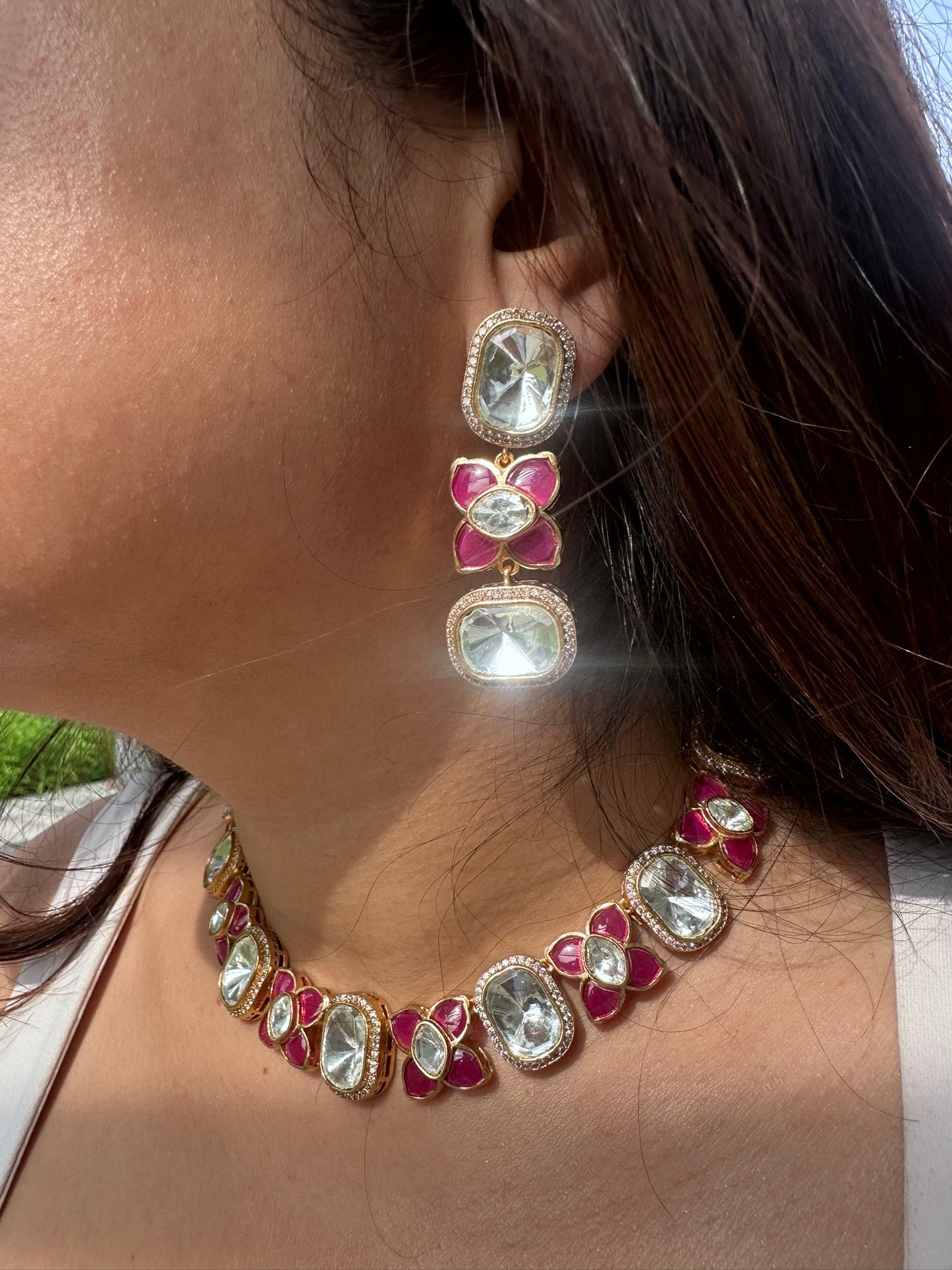 Gulnaaz Kundan Jewelry Set