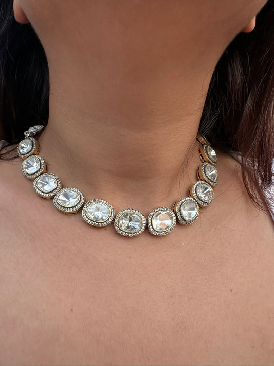 White Stone Polki Set