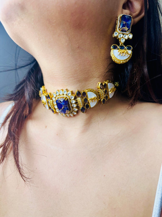 Imperial Blue Choker Set