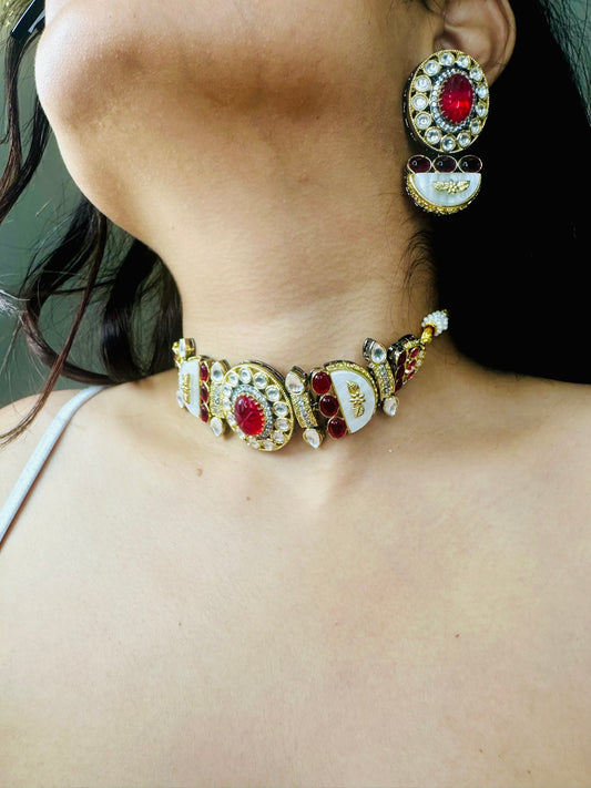 Regal Ruby Choker Set
