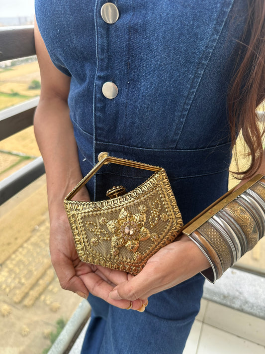 Virasat Hardcase Filigree Clutch