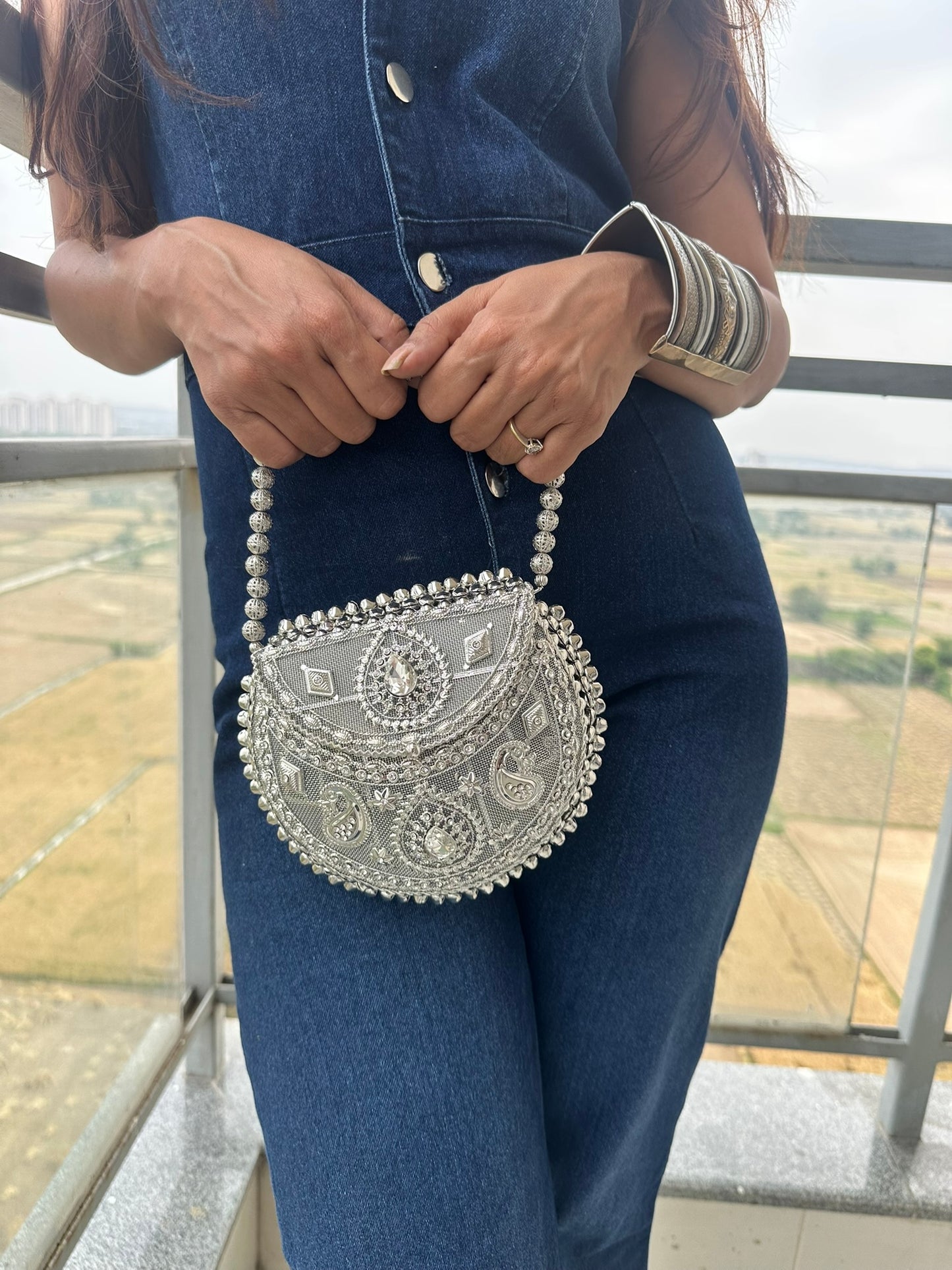 Maya Beaded Potli Clutch