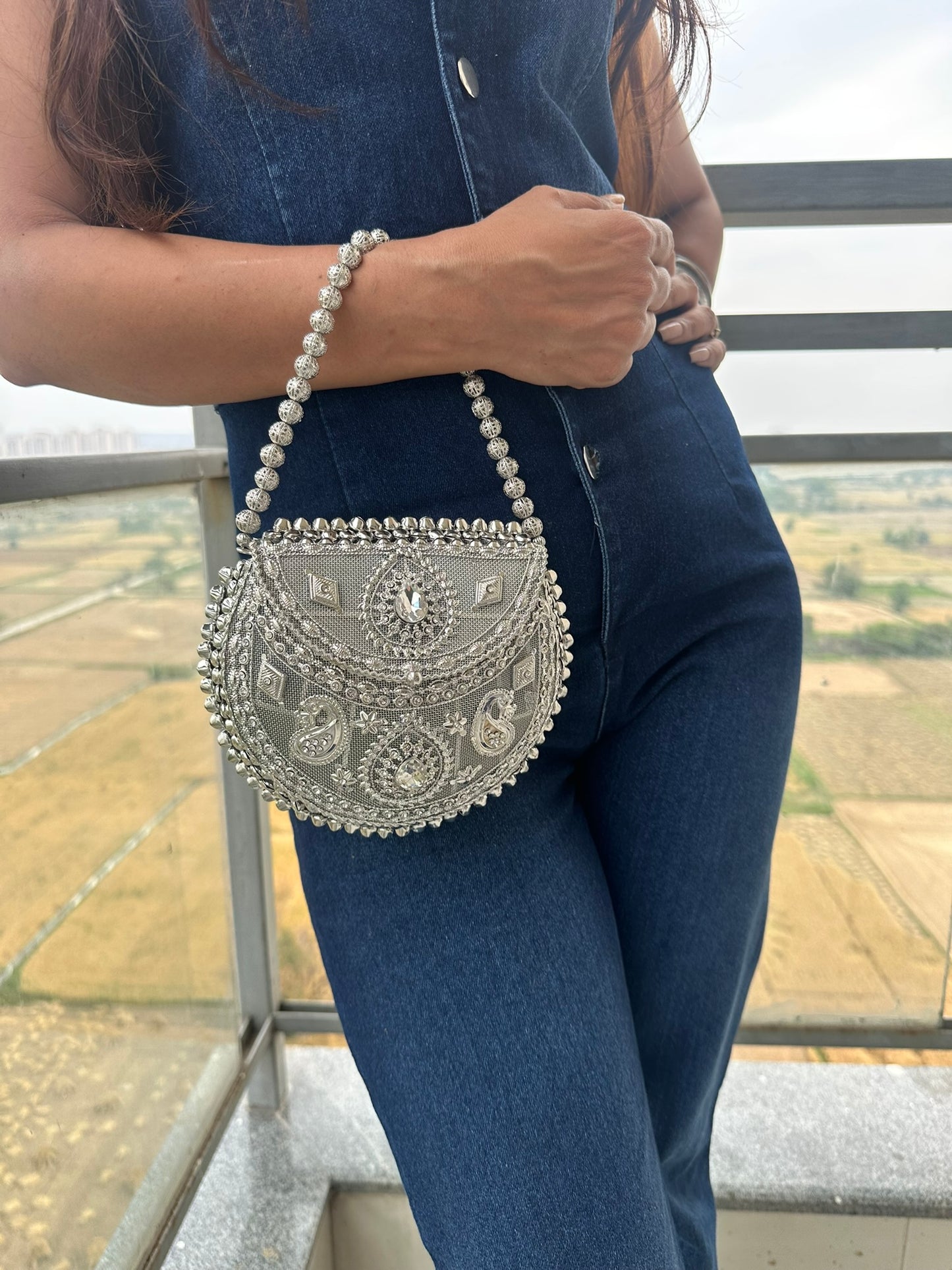 Maya Beaded Potli Clutch