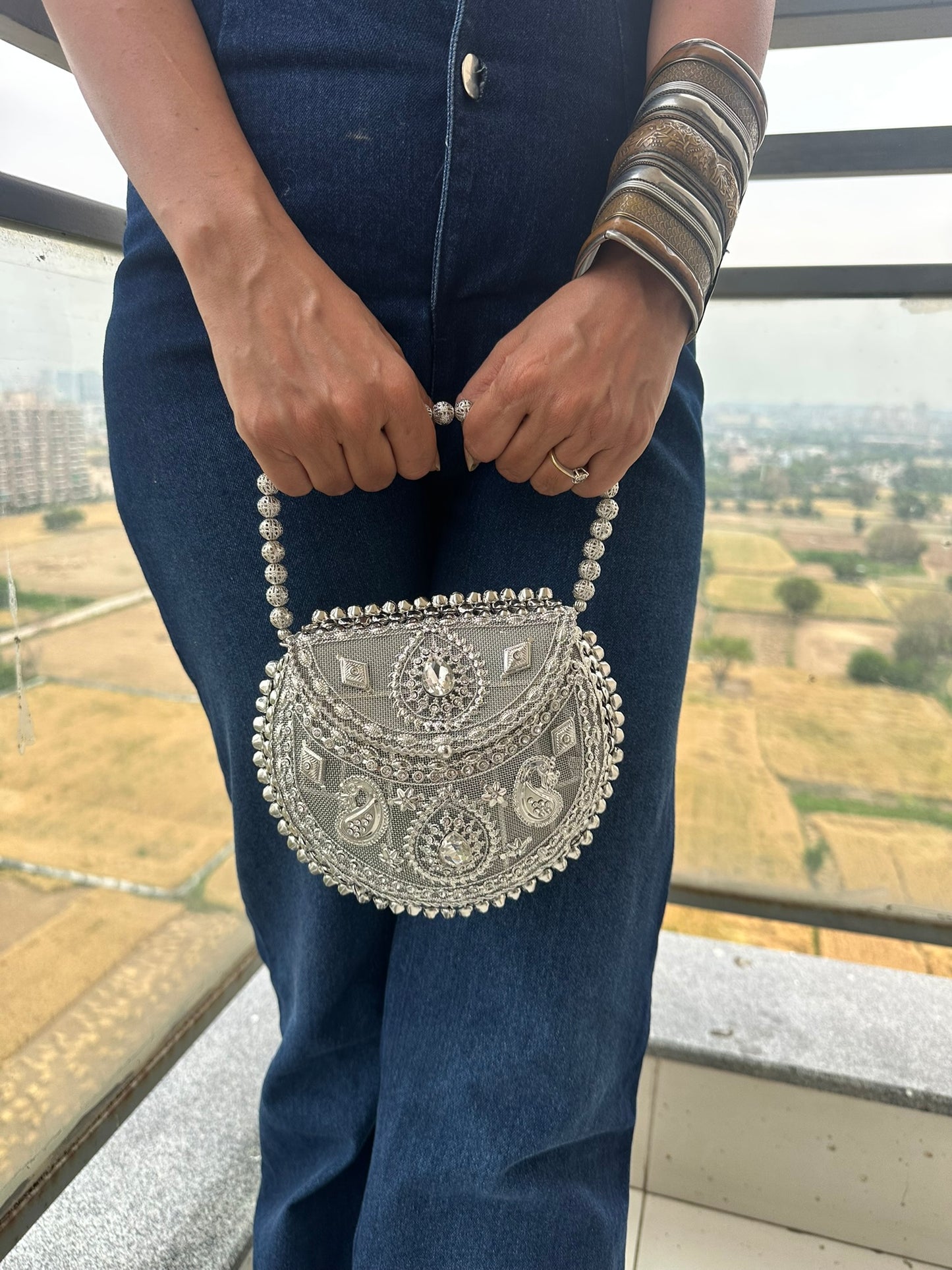 Maya Beaded Potli Clutch