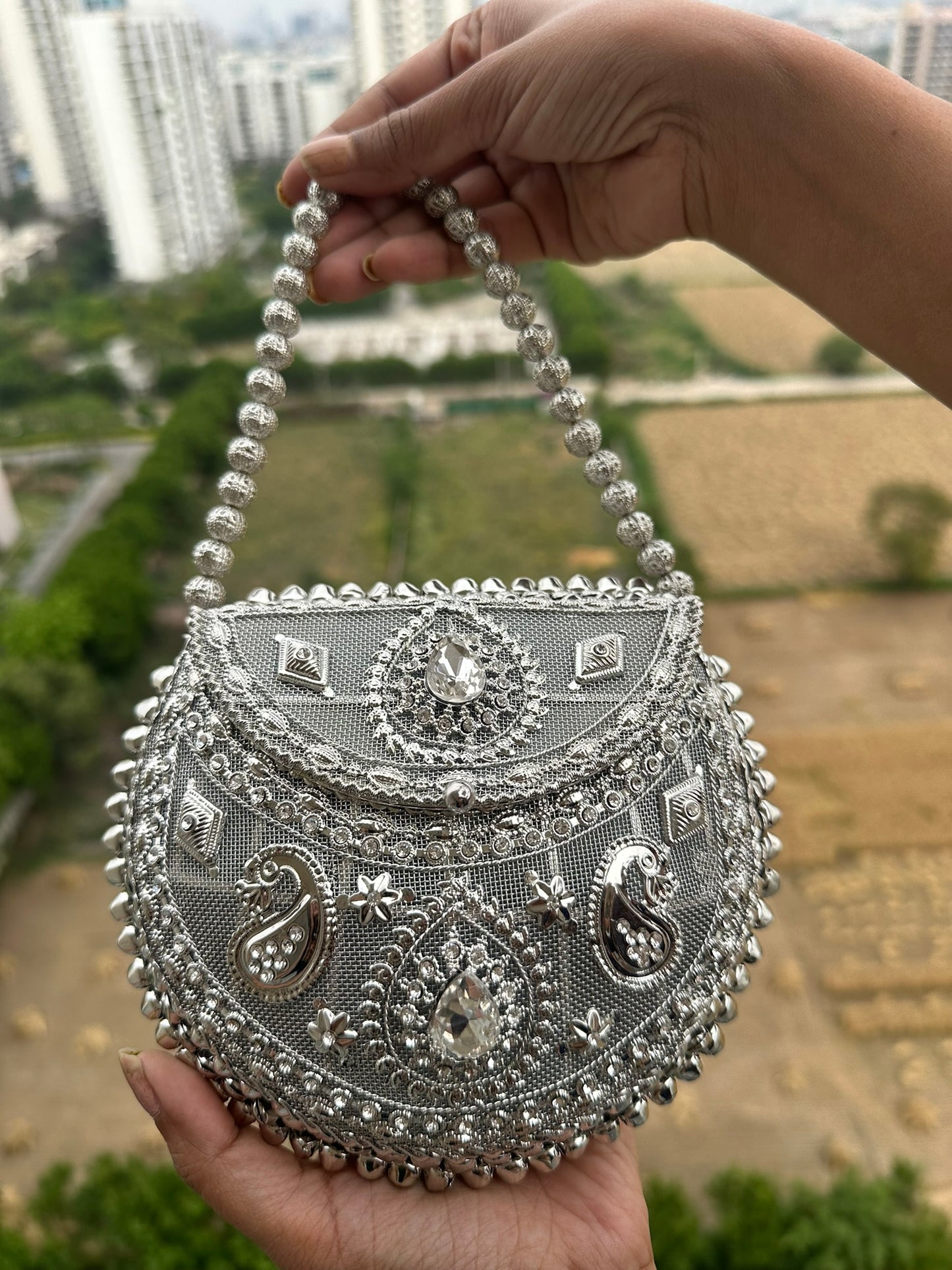 Maya Beaded Potli Clutch