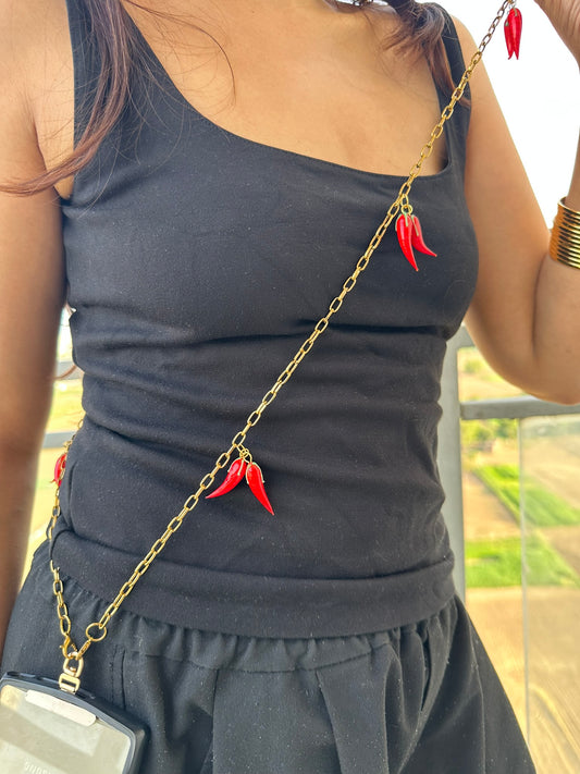 The Picante Crossbody Phone Chain Sling • Available in 2 Charm Styles