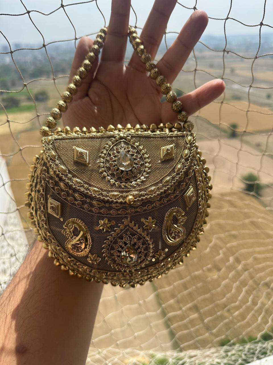 Maya Beaded Potli Clutch