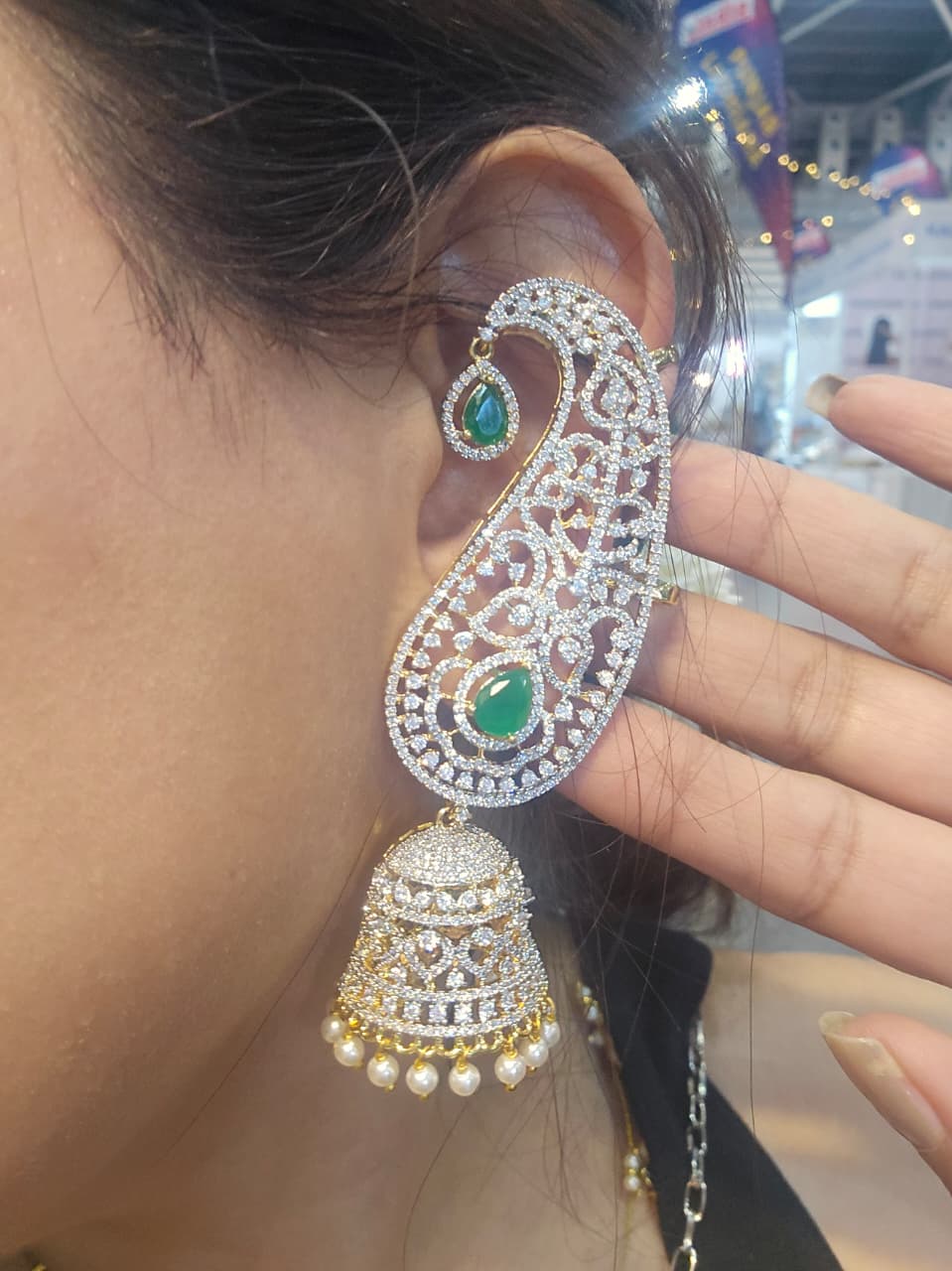 Apsara Ear-Trail Jhumkas