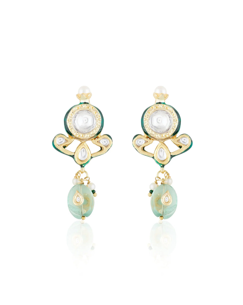 Meher Kundan Meena Earrings