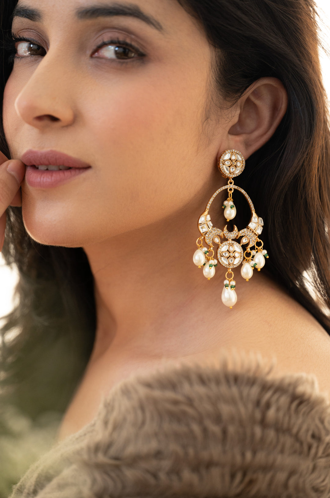 Zeenat celebrity-inspired Regal Chaandbaali Earrings