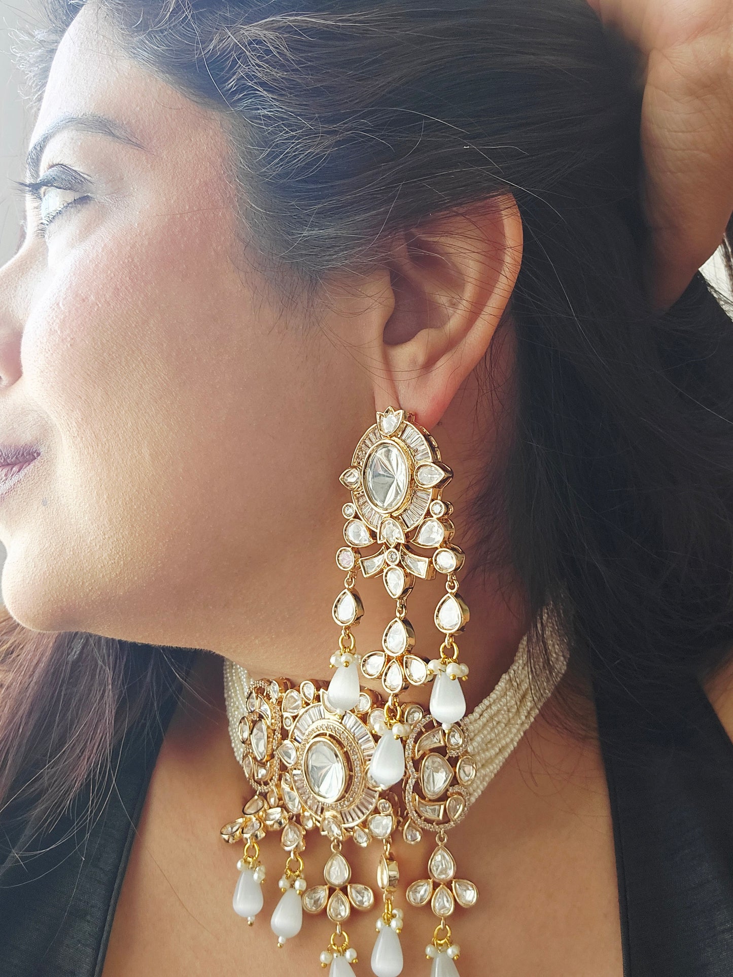 Moissanite polki Choker Set