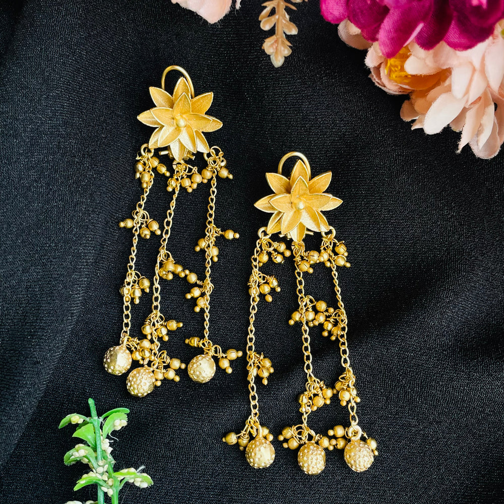 Anika Floral Matt Earrings