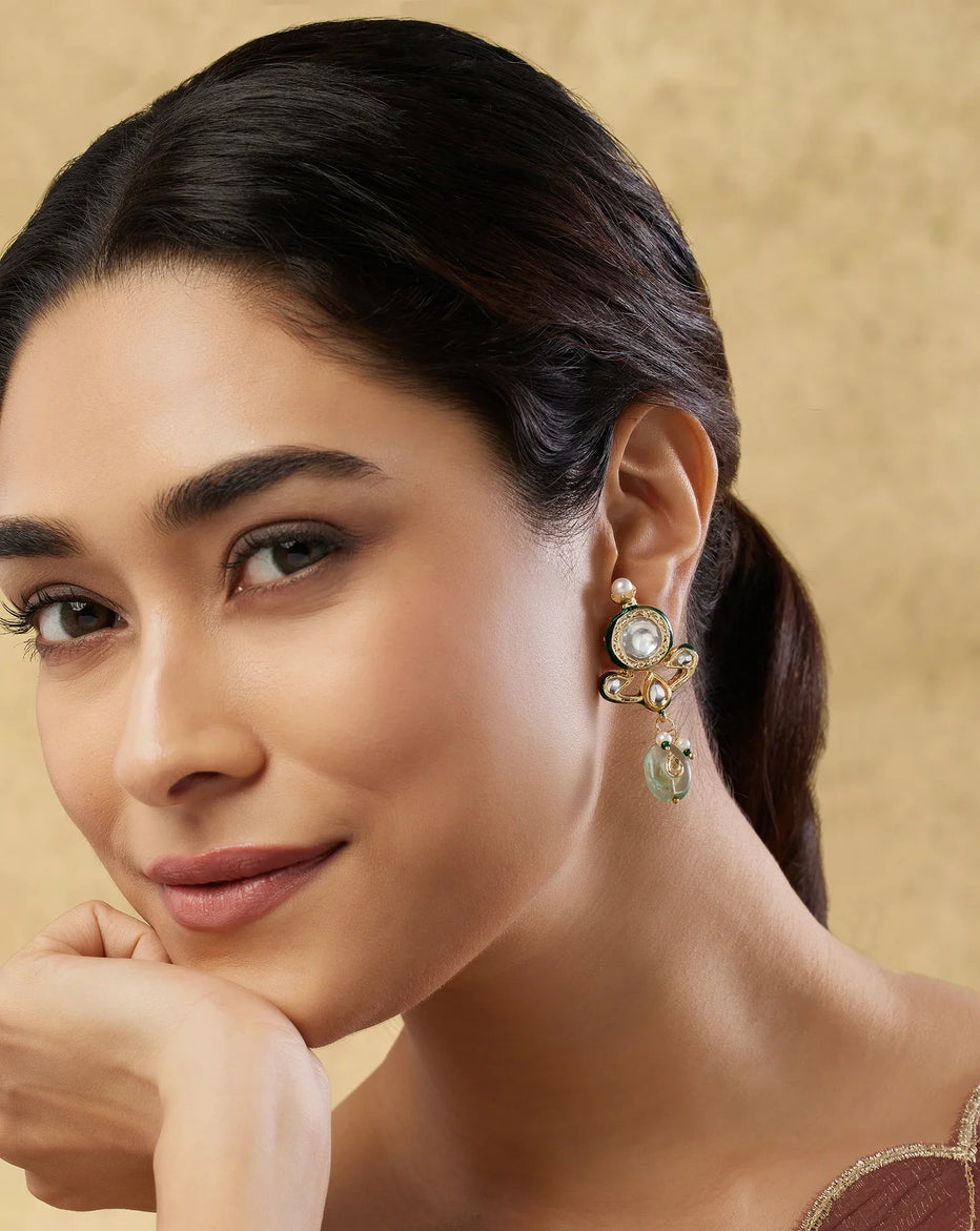Meher Kundan Meena Earrings